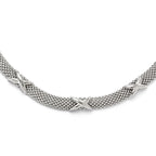 Sterling Silver Polished Mesh Necklace
