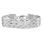 Braided Bracelet in Sterling Silver, 7.5 Inch - Sophia Jewelers