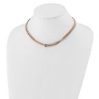 Fancy Chain Bracelet in Rose Gold-Plated Sterling Silver, 16.5 Inch - Sophia Jewelers