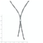 Fancy Necklace in Sterling Silver, Textured with Extender, 17 Inch - Sophia Jewelers
