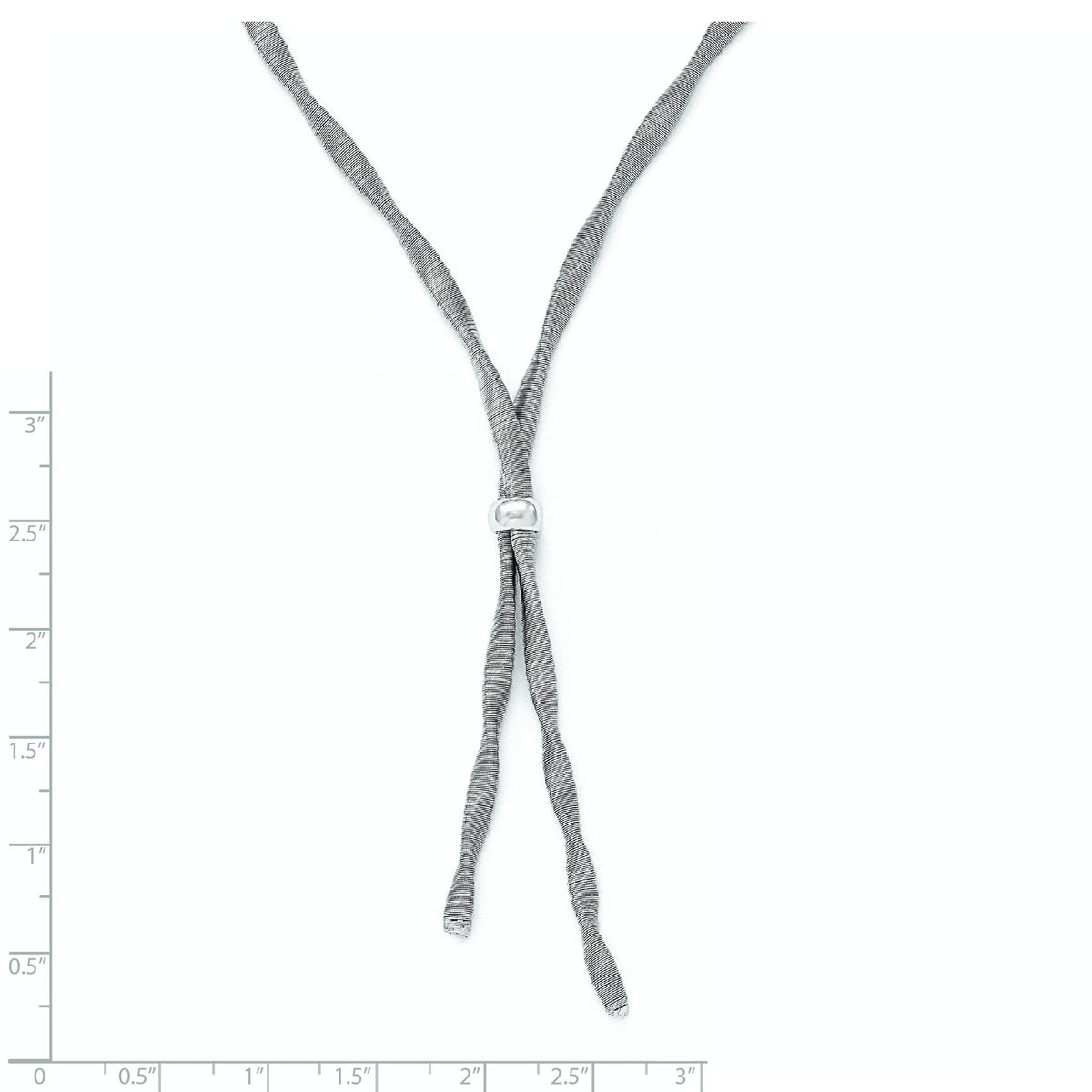 Fancy Necklace in Sterling Silver, Textured with Extender, 17 Inch - Sophia Jewelers