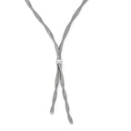 Fancy Necklace in Sterling Silver, Textured with Extender, 17 Inch - Sophia Jewelers