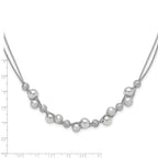 Cultured Pearl Chain in Sterling Silver, 13mm, 17 Inch - Sophia Jewelers