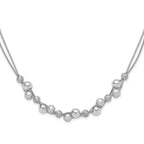 Cultured Pearl Chain in Sterling Silver, 13mm, 17 Inch - Sophia Jewelers