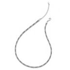 Sterling Silver Textured w/2.5in Extender Necklace