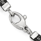 Ruthenium-Plated Mesh Chain Bracelet in Sterling Silver, 7.5 Inch - Sophia Jewelers