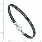 Ruthenium-Plated Mesh Chain Bracelet in Sterling Silver, 7.5 Inch - Sophia Jewelers