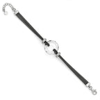 Ruthenium-Plated Crystal Bracelet in Sterling Silver, 6.5 Inch - Sophia Jewelers