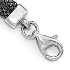 Ruthenium-Plated Crystal Bracelet in Sterling Silver, 6.5 Inch - Sophia Jewelers
