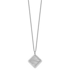 Sterling Silver Rhodium-plated CZ Necklace
