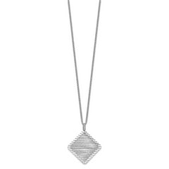 Sterling Silver Rhodium-plated CZ Necklace