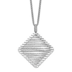 Sterling Silver Rhodium-plated CZ Necklace