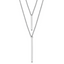 Sterling Silver RH-plated Two Strand w/2in ext. Necklace