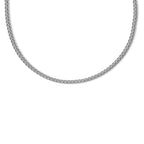 Sterling Silver RH-plated Flat D/C Spiga Necklace