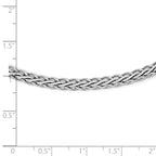 Sterling Silver RH-plated Flat D/C Spiga Necklace