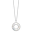 Sterling Silver RH-plated MOP Circle Pendant Necklace