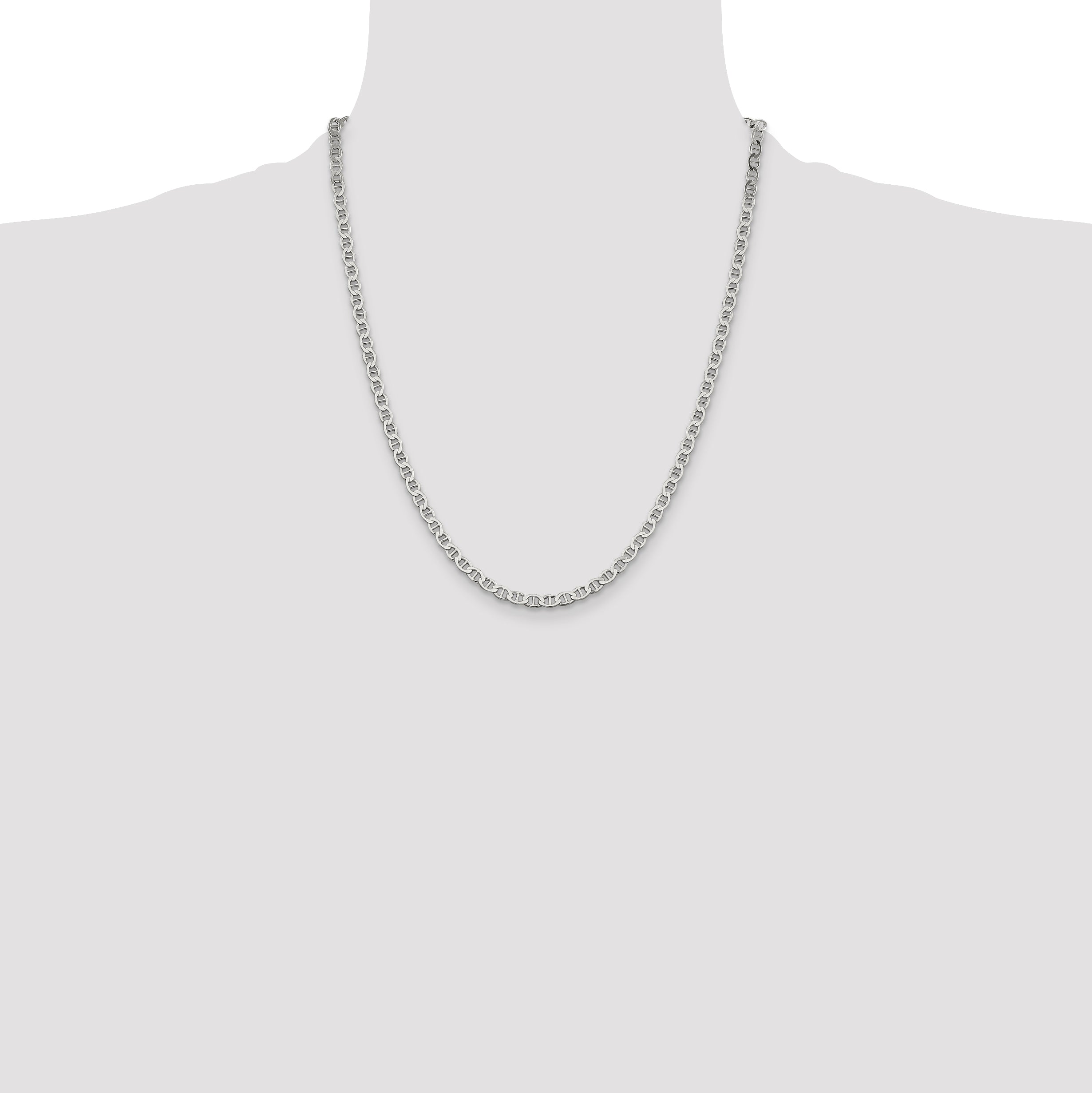 Sterling Silver 4mm Flat Anchor Chain