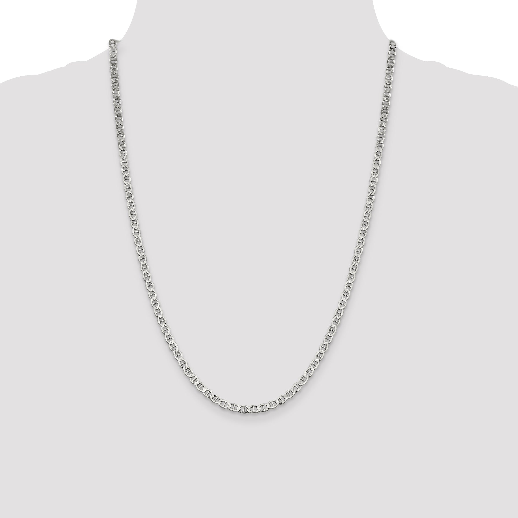 Sterling Silver 4mm Flat Anchor Chain