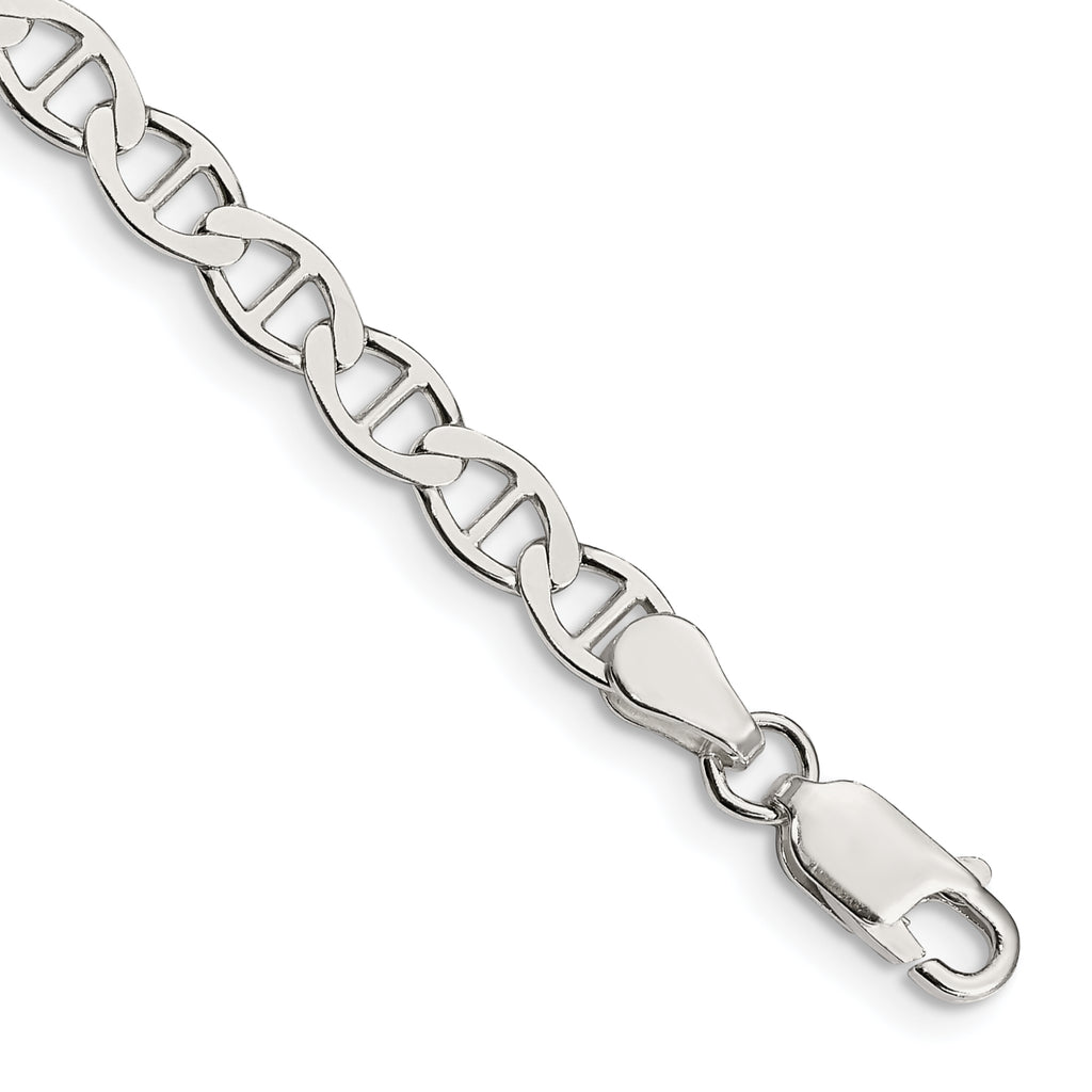 Sterling Silver Anchor Chain Necklace 4.75mm