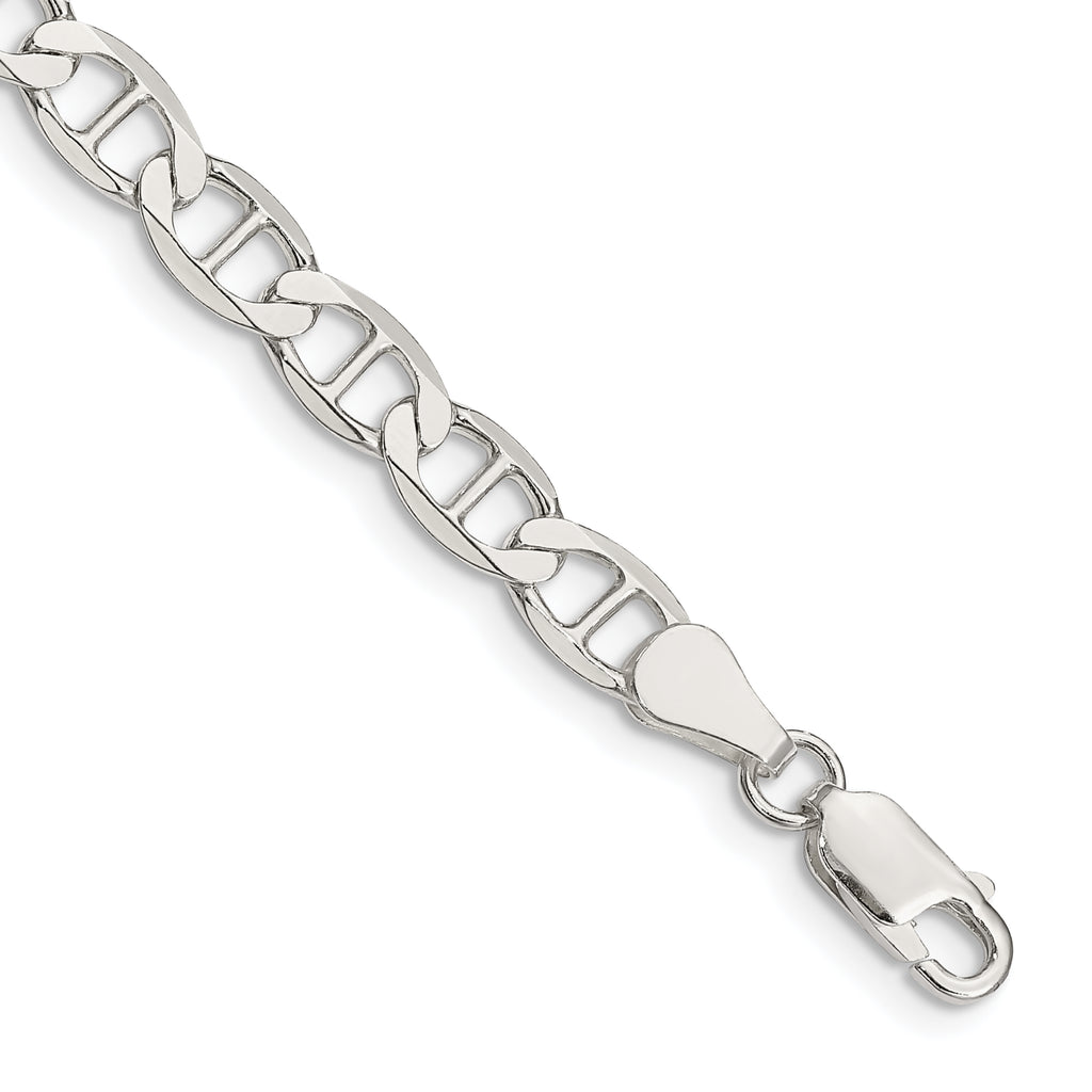 Sterling Silver Anchor Chain Necklace 5.7mm