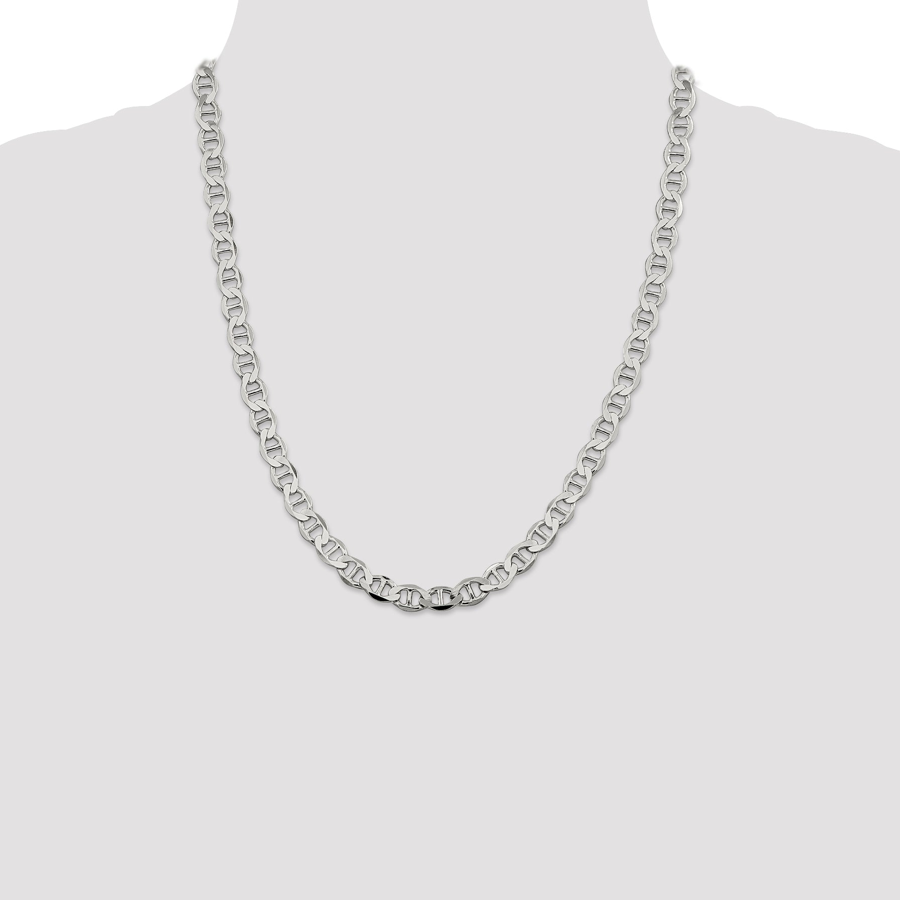 Sterling Silver 7.1mm Flat Anchor Chain