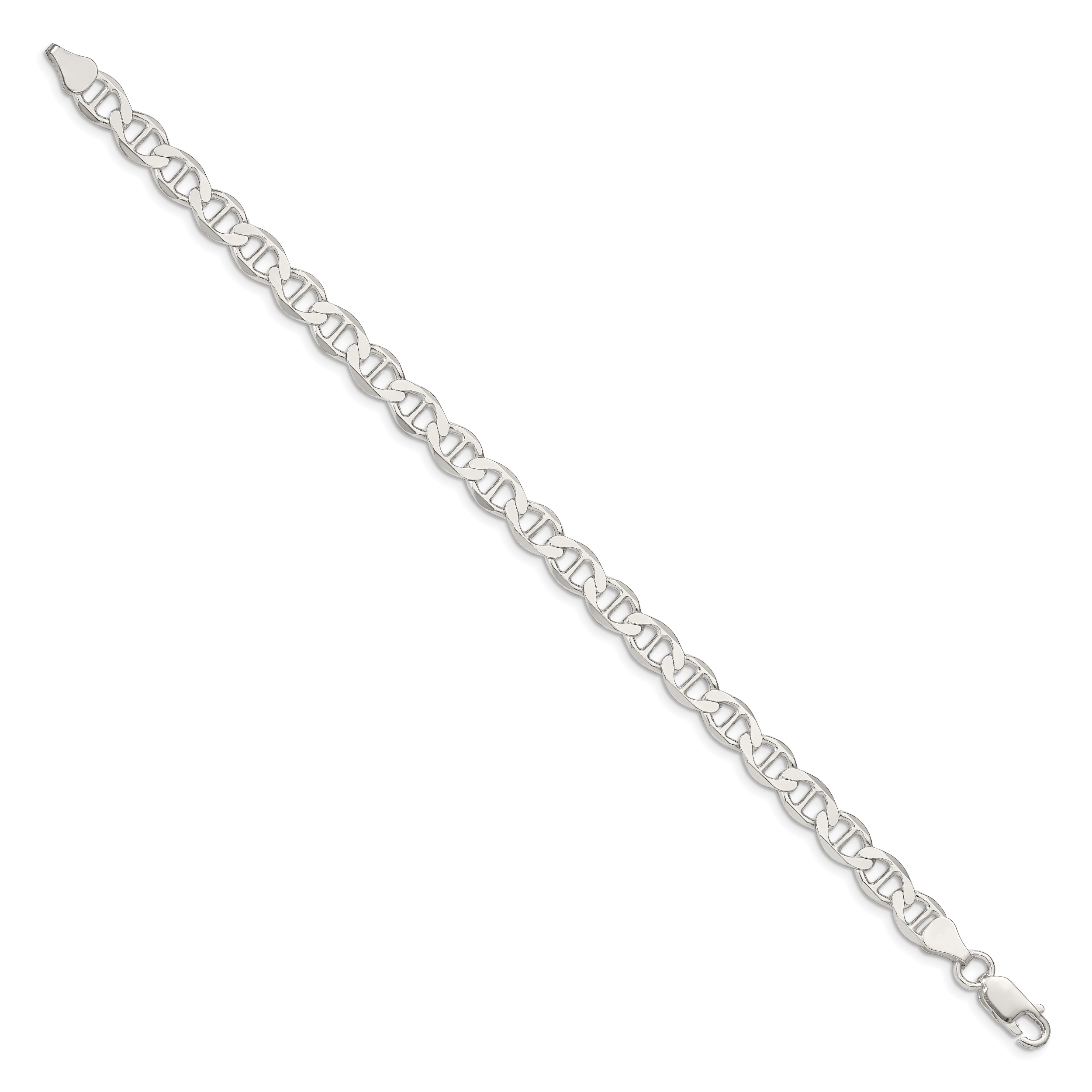 Flat Anchor Chain Necklace in Sterling Silver, 7.1mm Secondary image