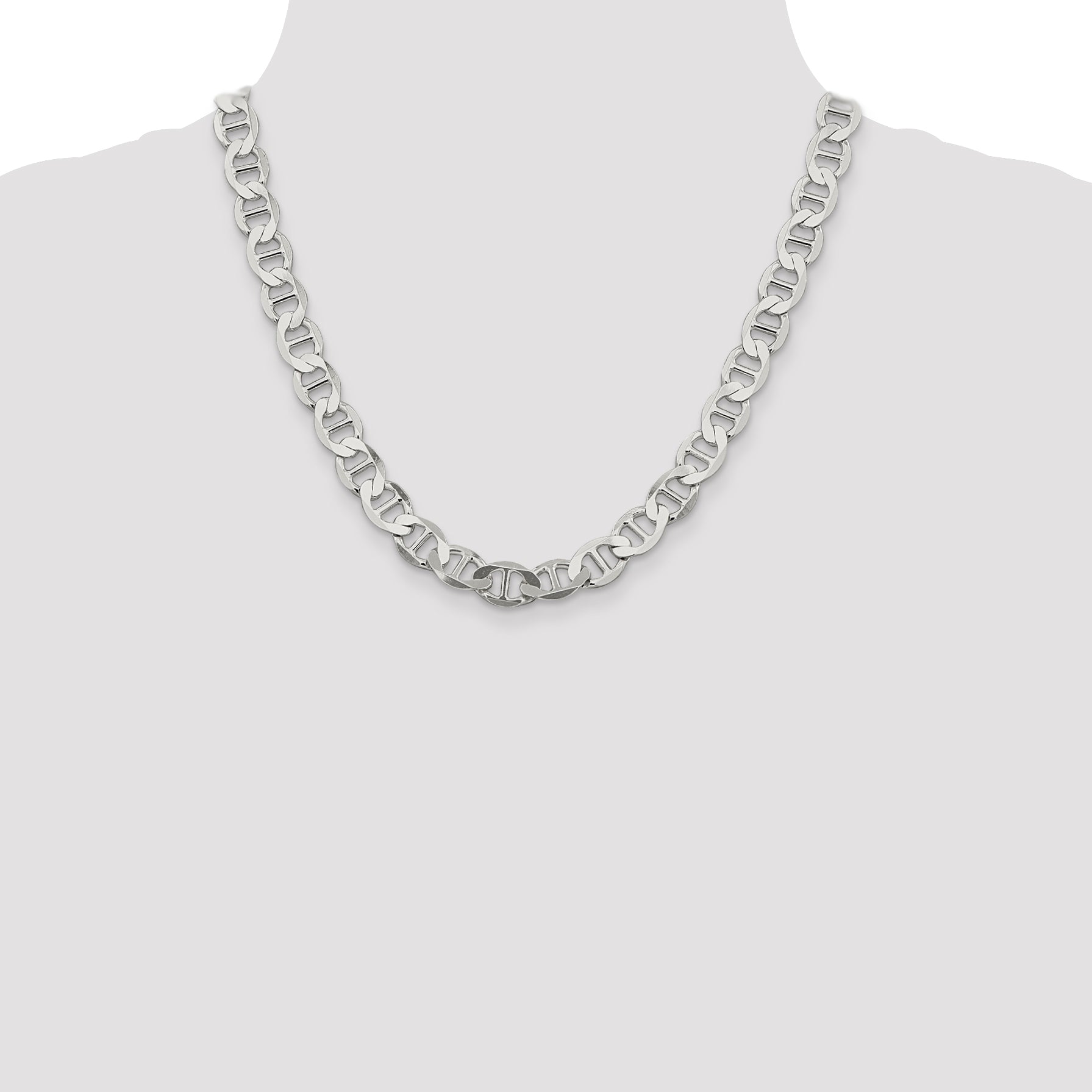 Sterling Silver 9.95mm Flat Anchor Chain