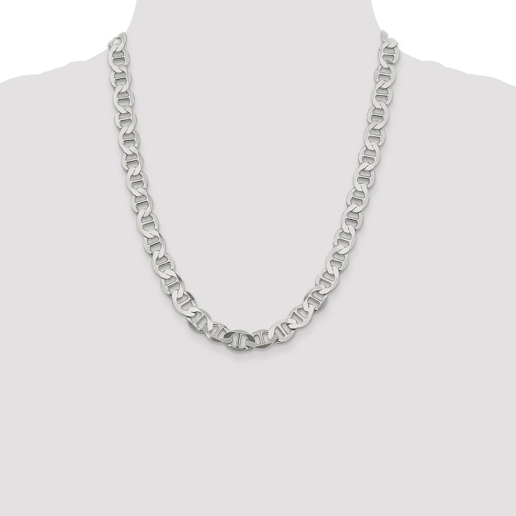 Sterling Silver 9.95mm Flat Anchor Chain