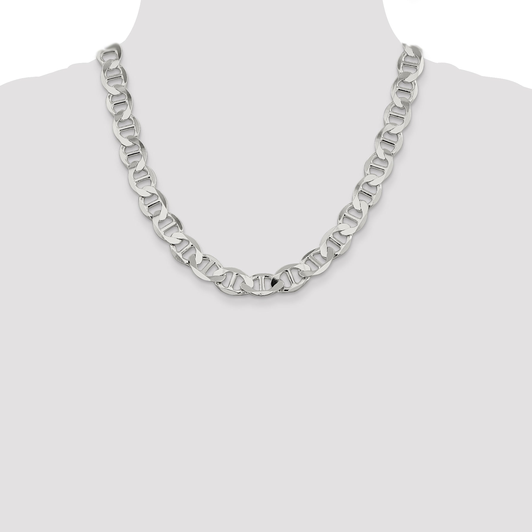 Sterling Silver 12.3mm Flat Anchor Chain