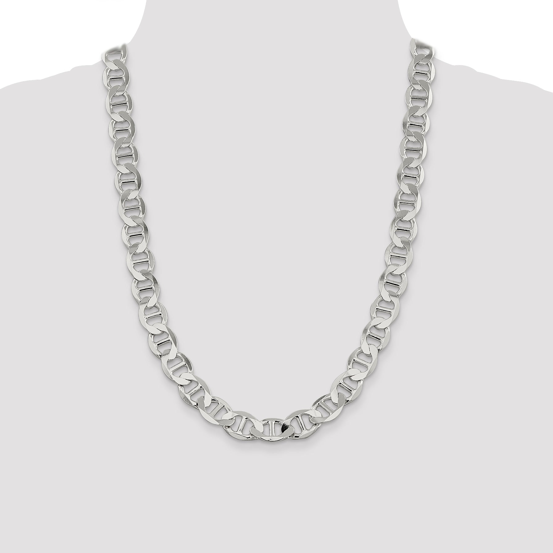 Sterling Silver 12.3mm Flat Anchor Chain