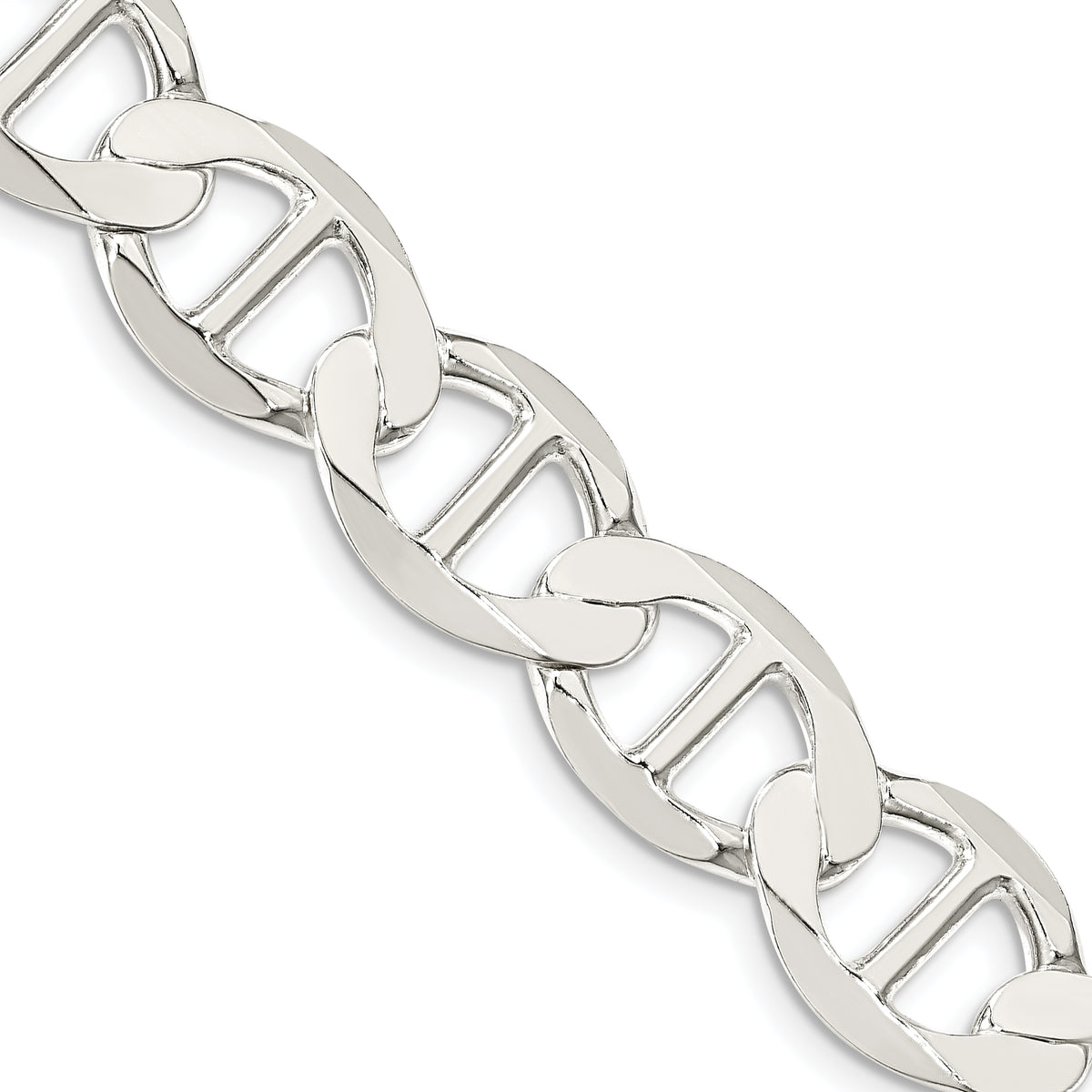 Sterling Silver 12.3mm Flat Anchor Chain
