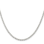 Sterling Silver 2.8mm Open Elongated Link Chain Anklet