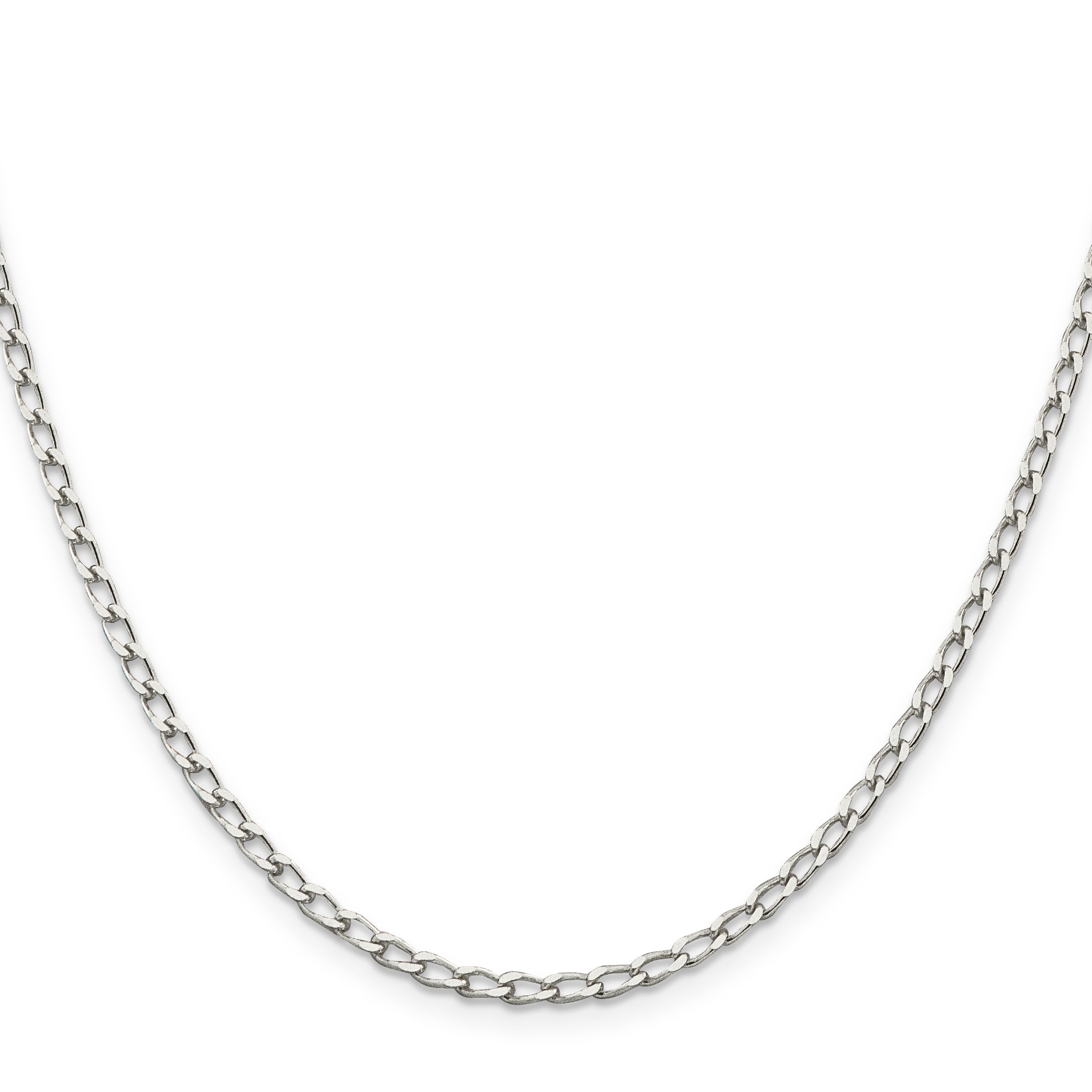 Sterling Silver Open Link Chain Necklace 2.8mm Secondary image