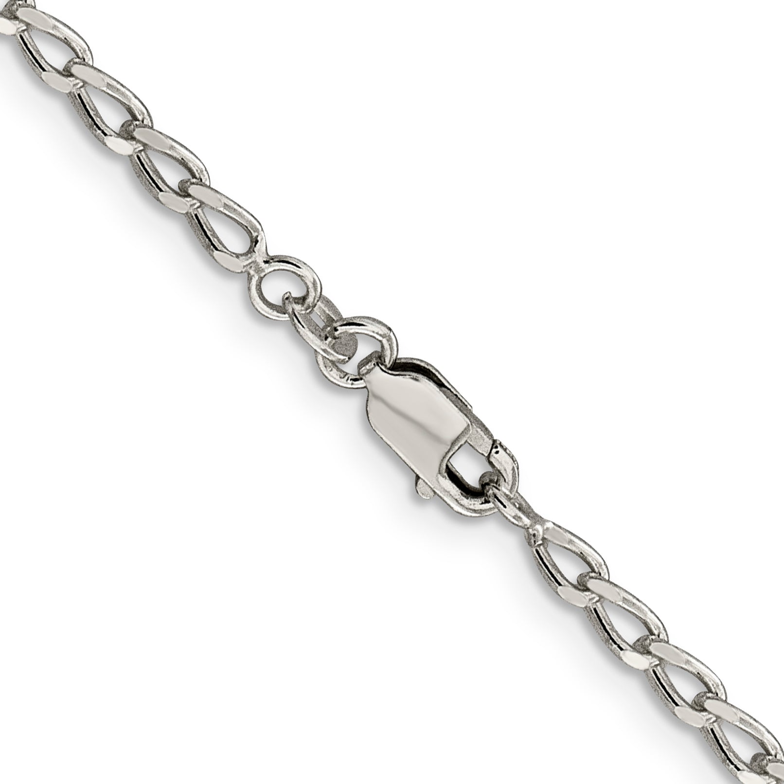 Sterling Silver Open Link Chain Necklace 2.8mm