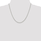Sterling Silver 2.8mm Open Elongated Link Chain Anklet