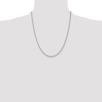 Sterling Silver 2.8mm Open Elongated Link Chain Anklet