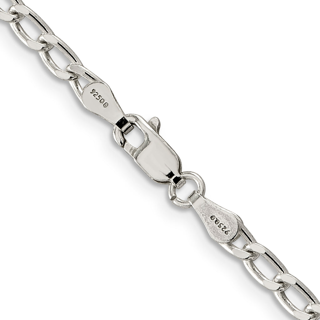 Sterling Silver Open Link Chain Necklace 3.2mm