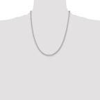 Sterling Silver 3.2mm Open Elongated Link Chain Anklet