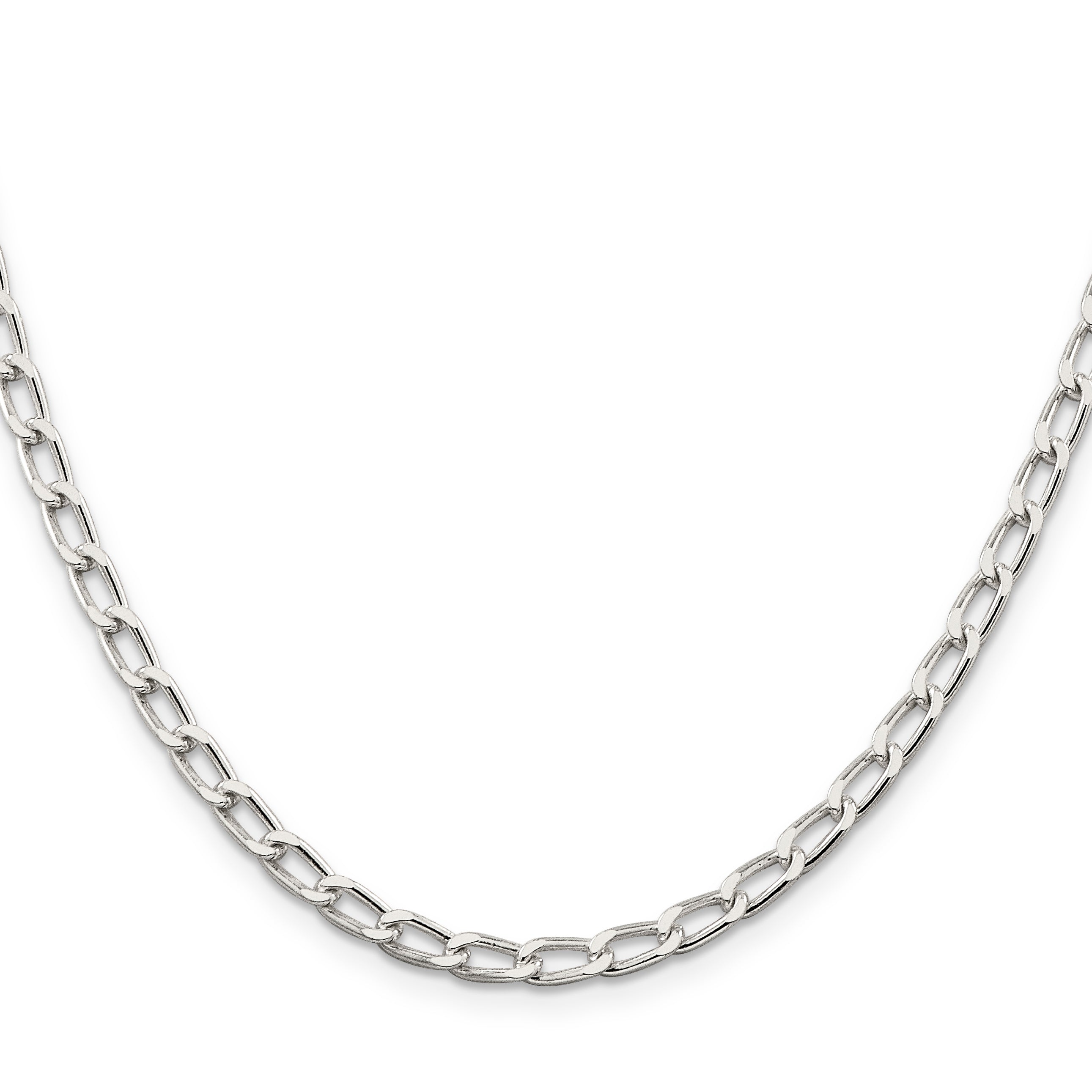 Sterling Silver 4.3mm Open Elongated Link Chain