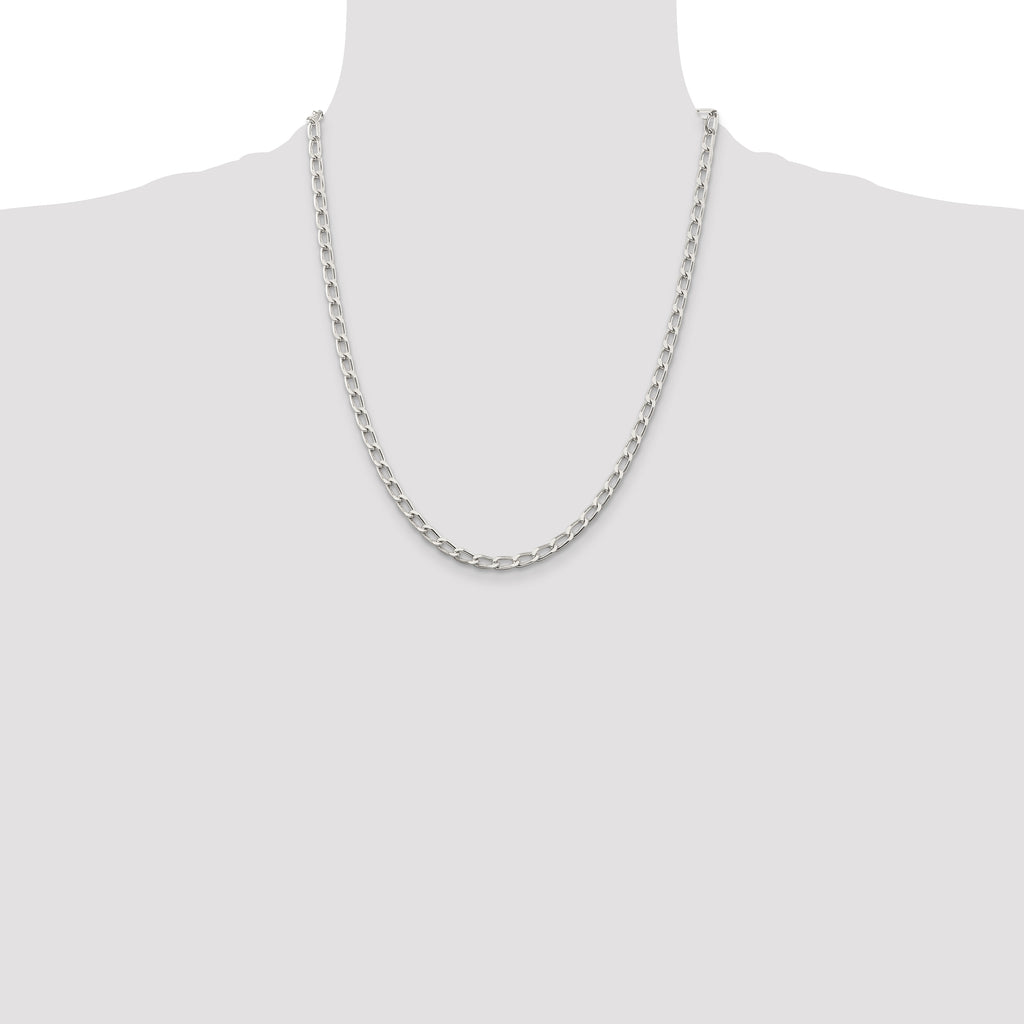 Sterling Silver 4.3mm Open Elongated Link Chain