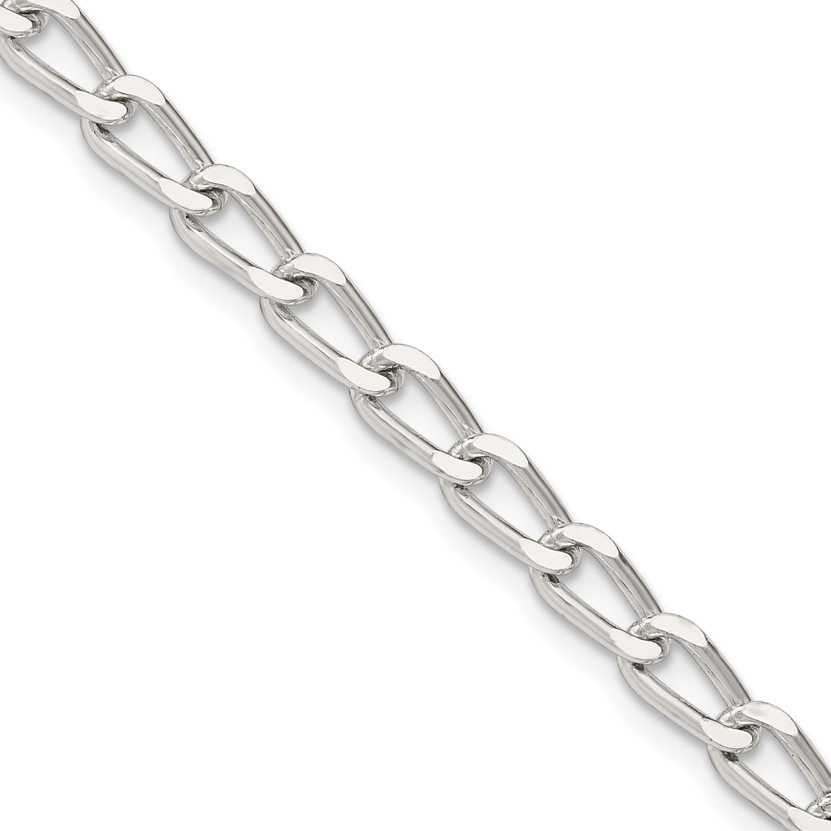 Sterling Silver 4.3mm Open Elongated Link Chain