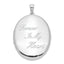 Sterling Silver Rhodium-plated Forever In My Heart Ash Holder Oval Locket