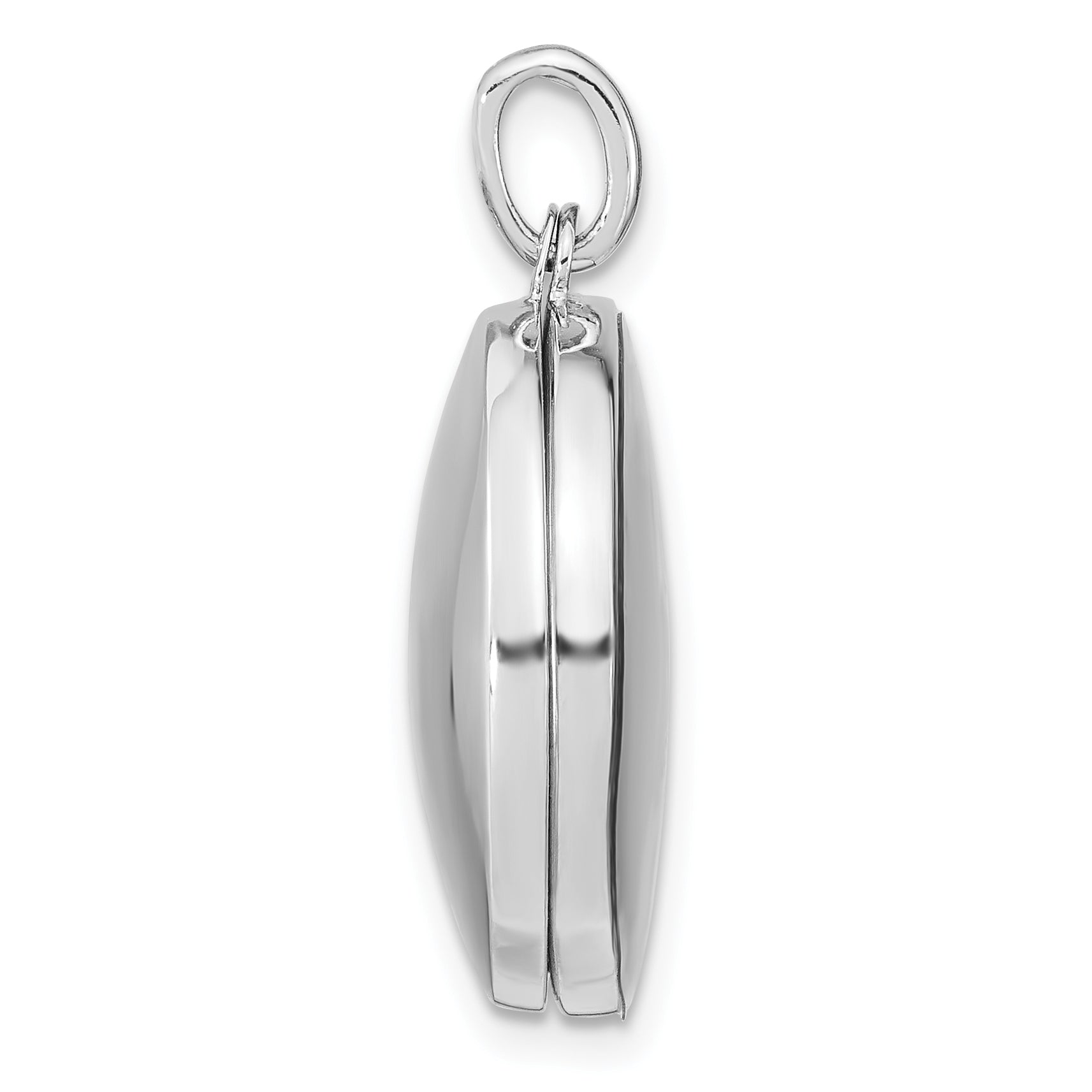 Sterling Silver Rhodium-plated CZ Stars 20mm Swing Locket Secondary image