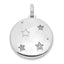 Sterling Silver Rhodium-plated CZ Stars 20mm Swing Locket