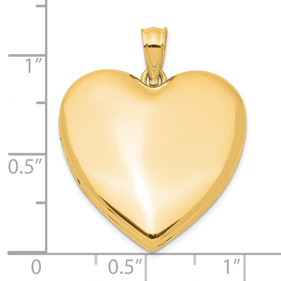 Sterling Silver Gold-plated 24mm Plain Heart Locket Secondary image