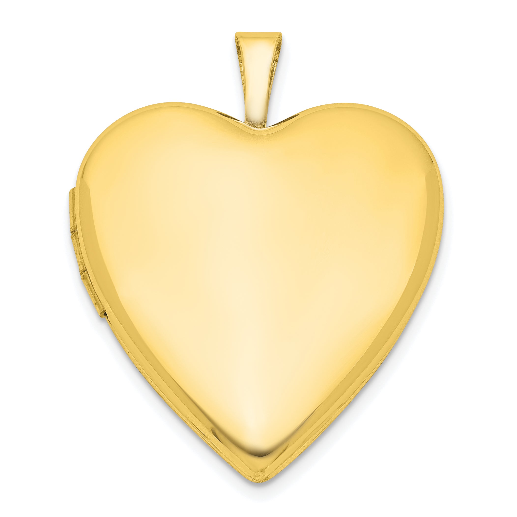 Sterling Silver Gold-plated 20mm Polished Front/Satin Back Heart Locket Main image