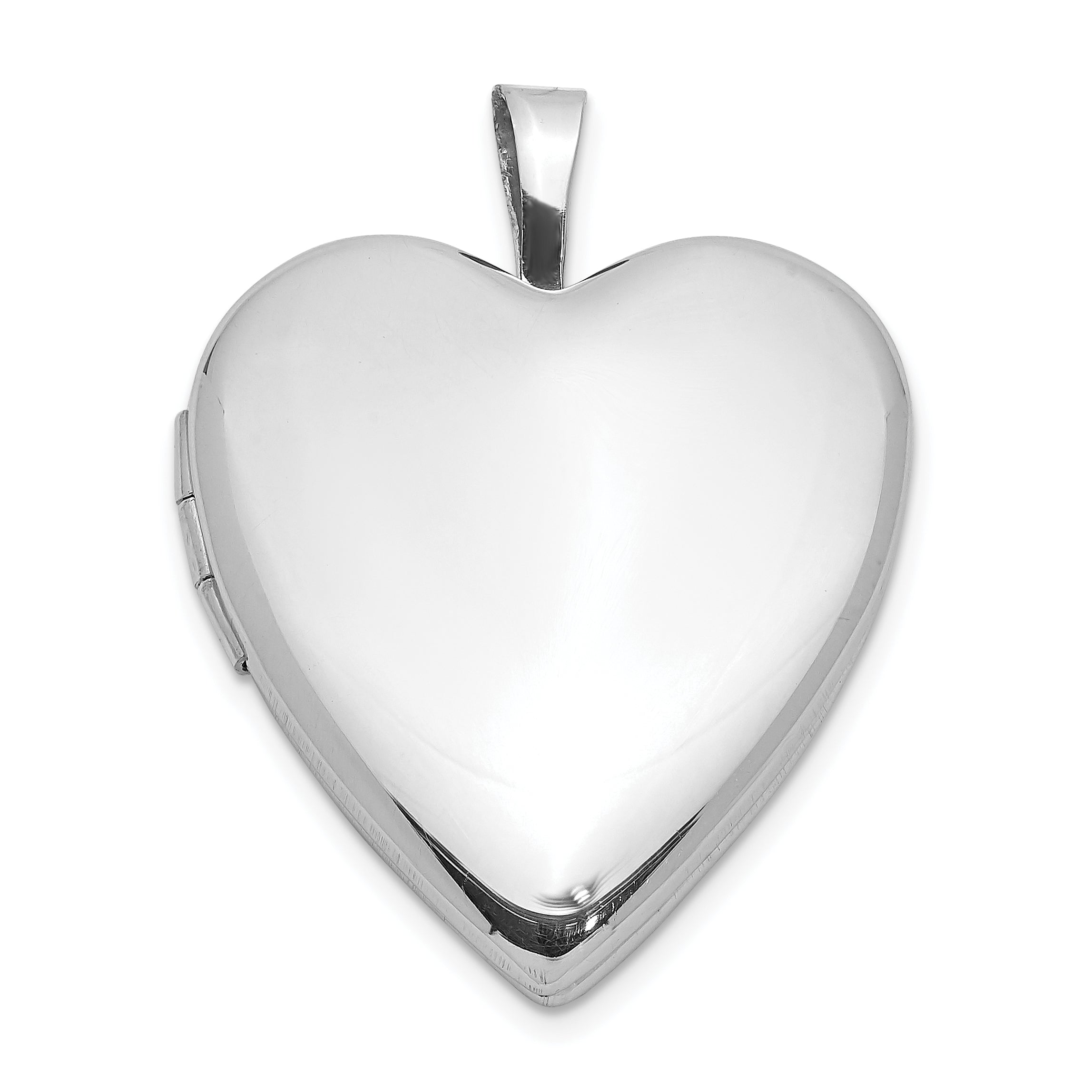 Sterling Silver Rhodium-plated Polished 20mm Heart Ash Holder Locket Secondary image