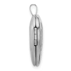 Sterling Silver RH-plate Polished/Satin Epoxy 20mm Butterfly Heart Locket