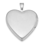 Sterling Silver Rhodium-plated MY ANGEL Angel Wings 20mm Heart Locket