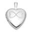 Sterling Silver Rhodium-plated Infinity Hearts 16mm Heart Locket